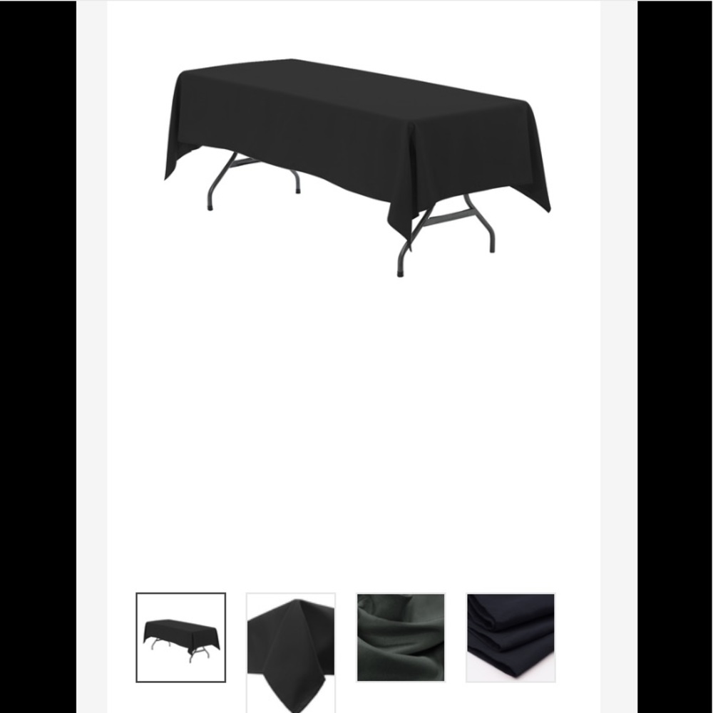 Tablecloth- 6’ Table Black Polyester